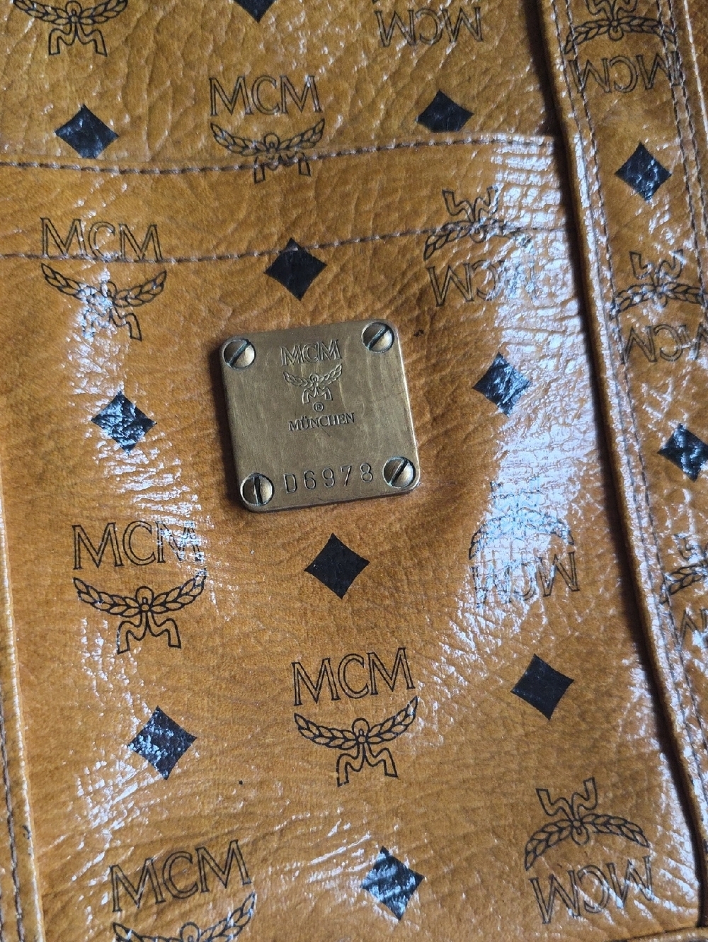 MCM Gold Visetos Monogram Tote - Picture 2 of 12